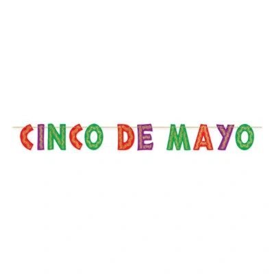 Beistle Glittered Cinco De Mayo Streamer In Multicolor
