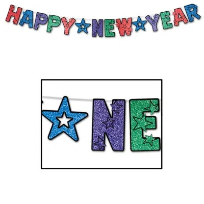 Beistle Glittered Happy New Year Streamer In Multicolor