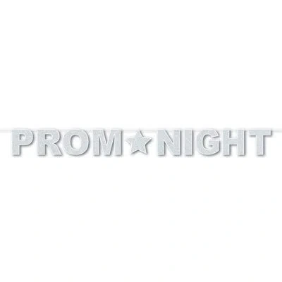 Beistle Glittered Prom Night Streamer In Silver