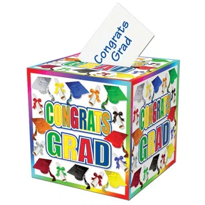 Beistle Graduation Card Box - 12" X 12" - Pack Of 6 In Multicolor