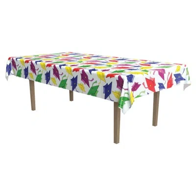 Beistle Graduation Tablecover - 54" X 108" - Pack Of 12 In Multicolor