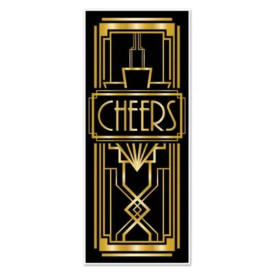 Beistle Great 20's Door Cover - 6' X 30" - Pack Of 12 In Multicolor