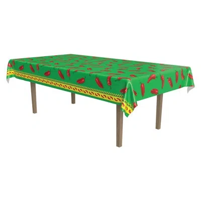 Beistle Halloween Chili Pepper Tablecover In Multicolor