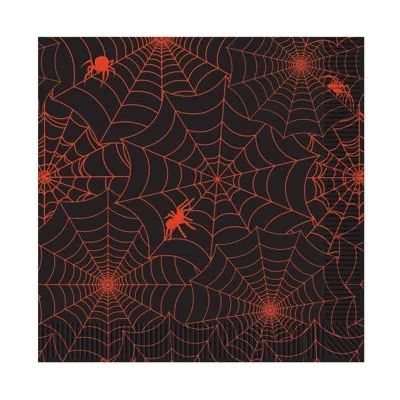 Beistle Halloween Spider Web Luncheon Napkins In Multicolor