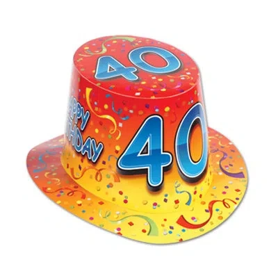 Beistle Happy "30" Birthday Hi-hat In Orange