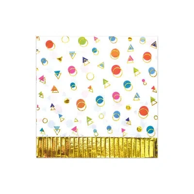 Beistle Happy Birthday Fringed Luncheon Napkins In Multicolor