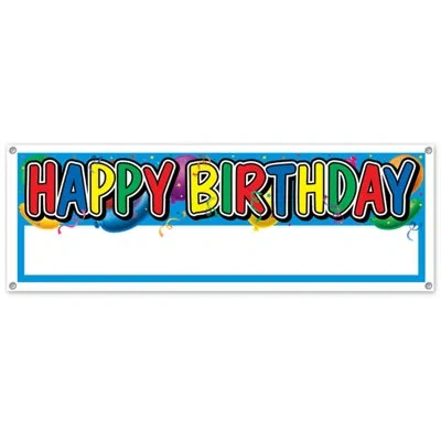 Beistle Happy Birthday Sign Banner In Multicolor