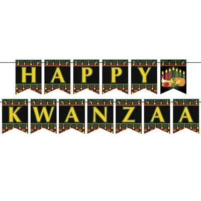 Beistle Happy Kwanzaa Streamer - 6" X 7' - Pack Of 12 In Multicolor