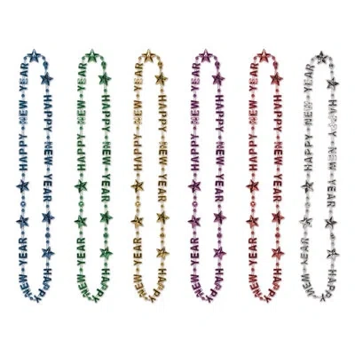 Beistle Happy New Year Beads-of-expression In Multicolor