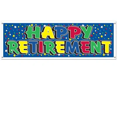 Beistle Happy Retirement Sign Banner In Multicolor