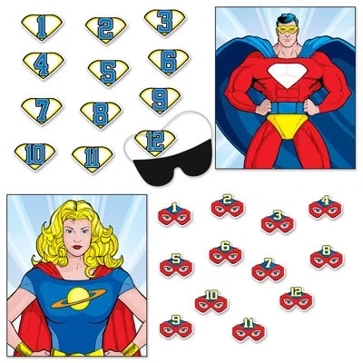 Beistle Hero Party Games - 19â¼" X 16â¾" - Pack Of 24 In Multicolor