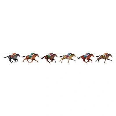 Beistle Horse Racing Streamer - Pack Of 12 In Brown