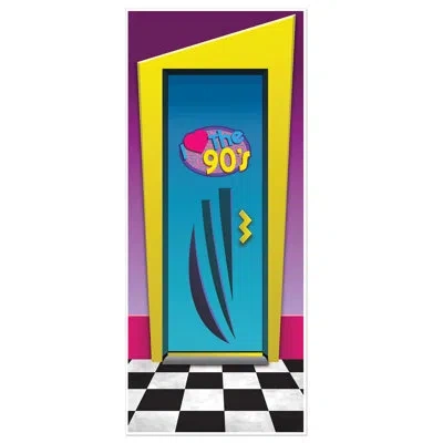 Beistle I Love The 90's Door Cover In Multicolor