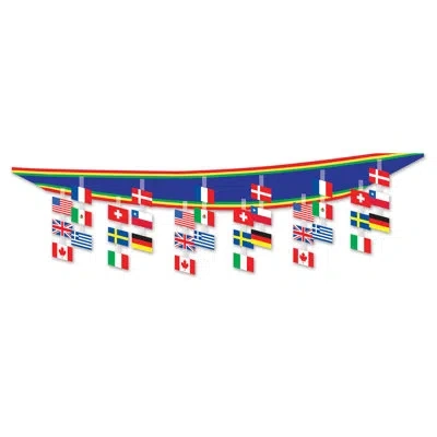 Beistle International Flag Ceiling Decor In Multicolor