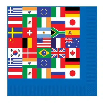 Beistle International Flag Luncheon Napkins In Multicolor
