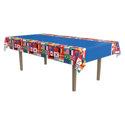 Beistle International Flag Tablecover In Multicolor