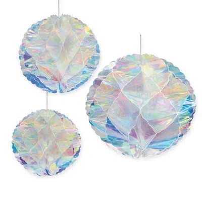Beistle Iridescent Honeycomb Balls In Multicolor
