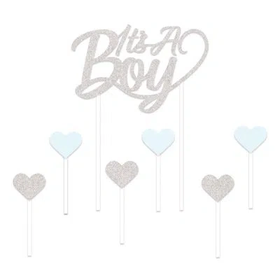 Beistle It's A Boy Cake Topper - 4â½" X 7" - Pack Of 12 In Blue