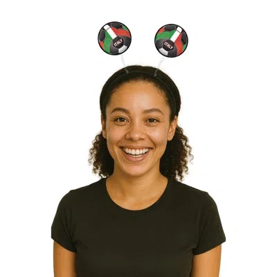 Beistle Italy Soccer Boppers Headband – Snap-on Black Plastic Headband, Italian Flag Football Fan Gear, Tour In Multicolor