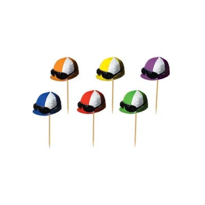 Beistle Jockey Helmet Picks - 3â¼" - Pack Of 12 In Multicolor