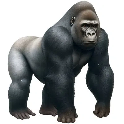 Beistle Jointed Gorilla Cardstock Wall Decoration – 27.25-inch Safari Animal Cutout, One-sided Hanging Décor In Black & Brown