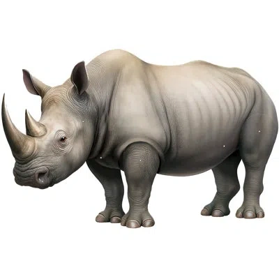 Beistle Jointed Rhinoceros Cardstock Wall Decoration – 42-inch Safari Animal Cutout, One-sided Hanging Décor In Gray