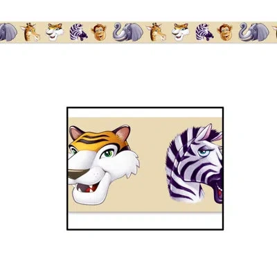 Beistle Jungle Animals Party Tape - 3" X 20' - Pack Of 12 In Multicolor