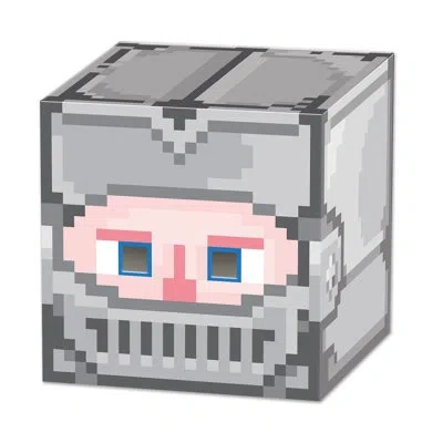 Beistle Knight 8-bit Box Head - 9" X 9" - Pack Of 6 In Multicolor