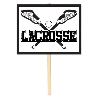 Beistle Lacrosse Yard Sign - 11" X 14" - Pack Of 6 In Multicolor