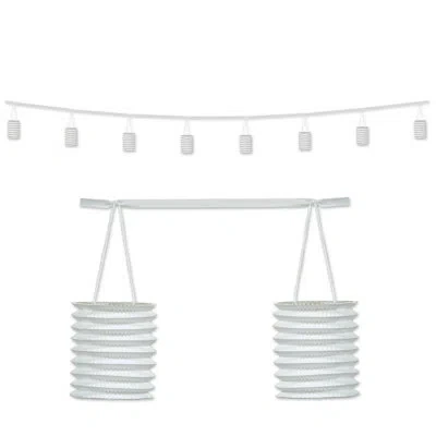 Beistle Lantern Garland - 12' - Pack Of 6 In White