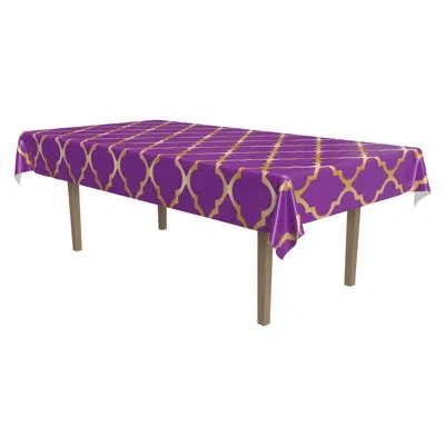 Beistle Lattice Tablecover - 54" X 108" - Pack Of 12 In Multicolor