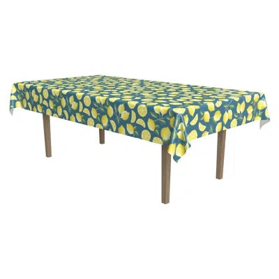 Beistle Lemon Tablecover - 54" X 108" - Pack Of 12 In Multicolor