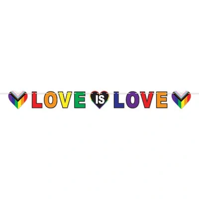 Beistle Love Is Love Streamer - 6â¼" X 7' - Pack Of 12 In Multicolor