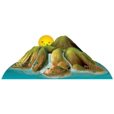 Beistle Luau Island Stand-up - 28" X 6' - Pack Of 1 In Multicolor