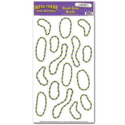Beistle Mardi Gras Beads Peel 'n Place In Multicolor
