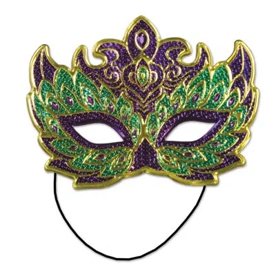 Beistle Mardi Gras Costume Mask - Pack Of 12 In Multicolor