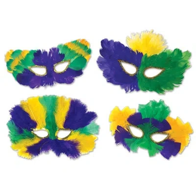 Beistle Mardi Gras Masks - Pack Of 12 In Multicolor
