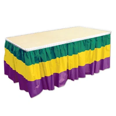 Beistle Mardi Gras Table Skirting In Multicolor