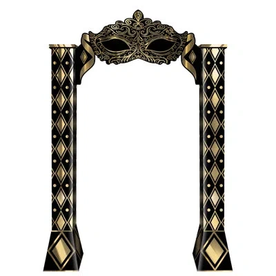 Beistle Masquerade 3-d Archway Prop In Black