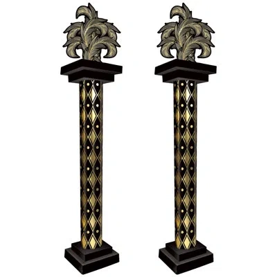 Beistle Masquerade 3-d Tall Column Props In Black
