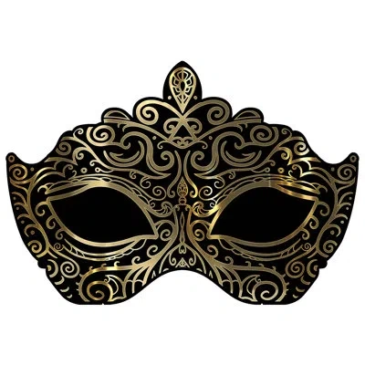 Beistle Masquerade Mask Stand-up - Pack Of 1 In Black