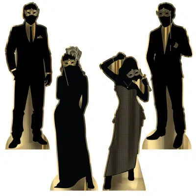 Beistle Masquerade Silhouette Stand-ups In Black