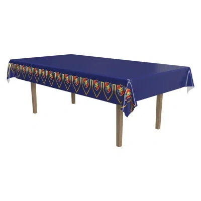 Beistle Medieval Tablecover - 54" X 108" - Pack Of 12 In Blue
