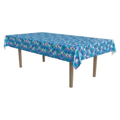 Beistle Mermaid Scales Tablecover In Multicolor