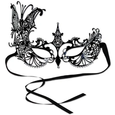 Beistle Metal Filigree Masquerade Mask In Black