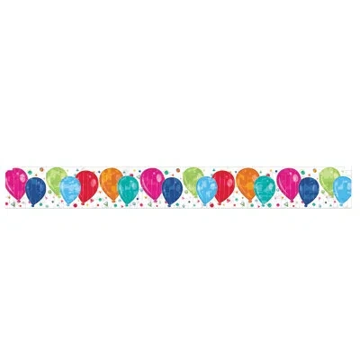 Beistle Metallic Balloons Fringe Banner In Multicolor