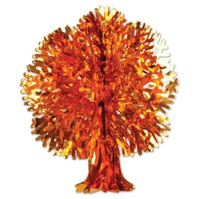 Beistle Metallic Fall Tree - 13" - Pack Of 12 In Red