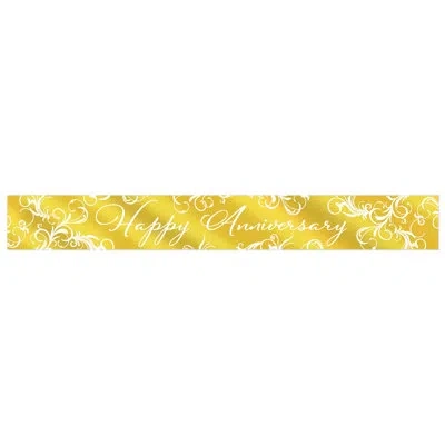 Beistle Metallic Happy Anniversary Banner In Gold