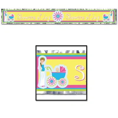 Beistle Metallic Showers Of Joy Fringe Banner In Multicolor
