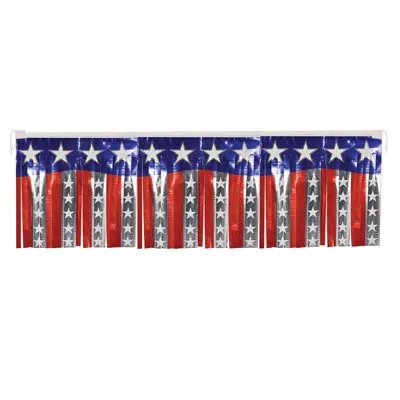 Beistle Metallic Stars & Stripes Fringe Banner In Multicolor